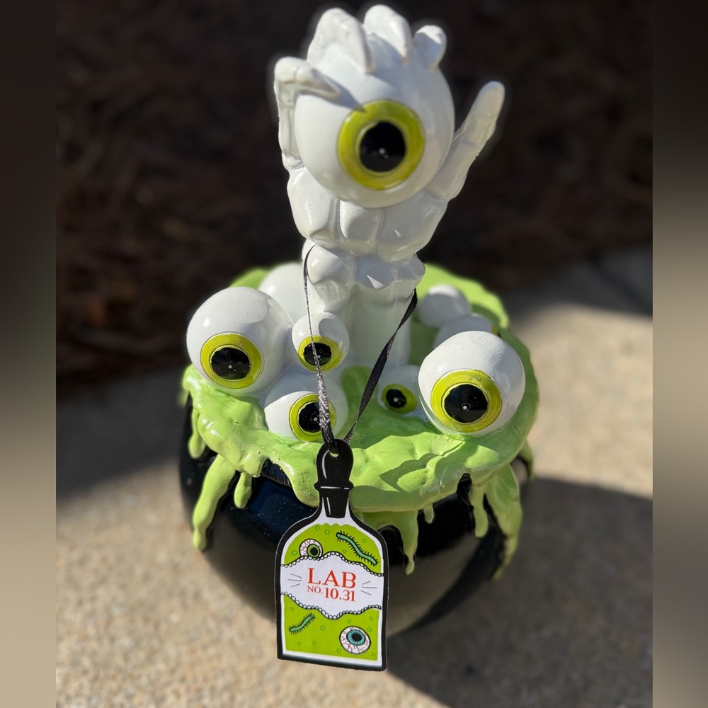 Halloween Eyeball Cauldron Decor - NWT